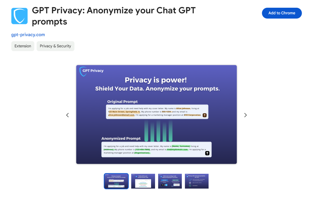 GPT Privacy is Now Live on the Chrome Web Store!
